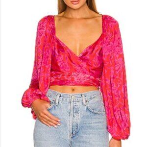 Jen's Pirate Booty Electro Floral Delirious Wrap Top - Size S